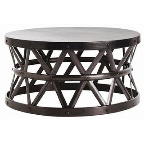 Antique Brass Aluminum Round Console Tables (Photo 19 of 20)