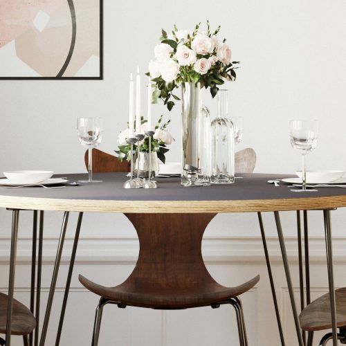 Round Hairpin Leg Dining Tables (Photo 2 of 20)