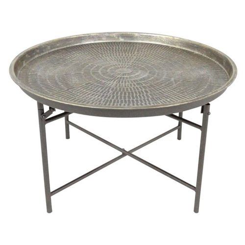 Antique Brass Aluminum Round Coffee Tables (Photo 3 of 20)