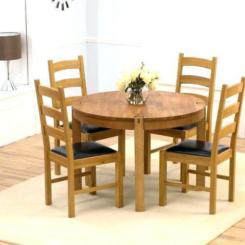 Round Oak Dining Tables And 4 Chairs (Photo 8 of 20)