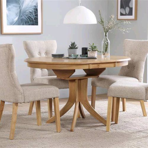 Round Oak Extendable Dining Tables And Chairs (Photo 8 of 20)