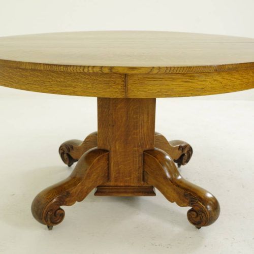 Round Pedestal Dining Tables With One Leaf (Photo 17 of 20)