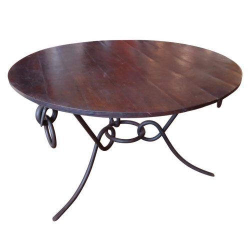 Reclaimed Teak And Cast Iron Round Dining Tables (Photo 6 of 20)