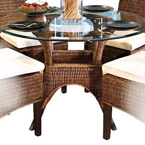 Wicker And Glass Dining Tables (Photo 6 of 20)