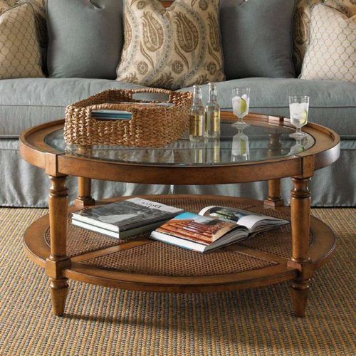 Round Wood And Glass Coffee Tables (Photo 2 of 20)