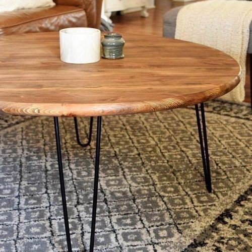 Oak Wood And Metal Legs Coffee Tables (Photo 7 of 20)