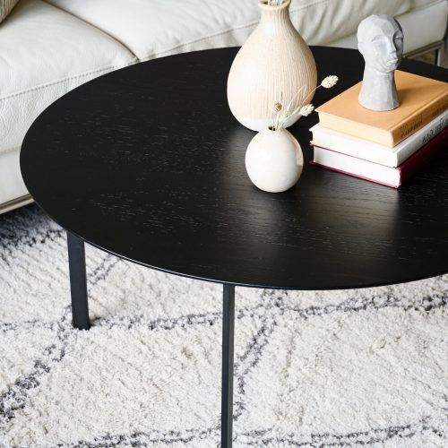 Black And Oak Brown Coffee Tables (Photo 3 of 20)