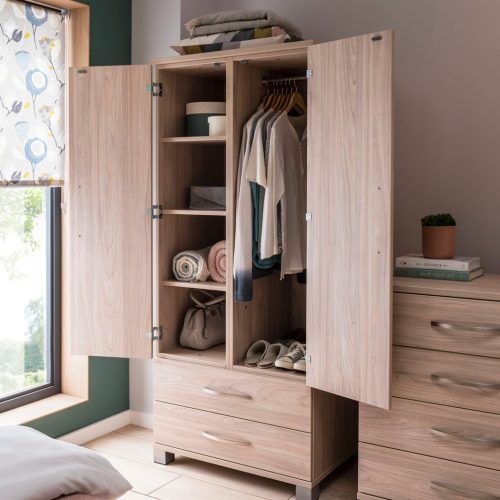 Double Wardrobes With Drawers And Shelves (Photo 6 of 20)