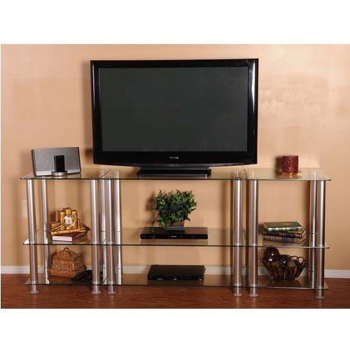 Space Saving Black Tall Tv Stands With Glass Base (Photo 10 of 20)