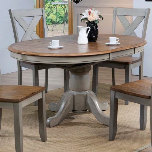 Rubberwood Solid Wood Pedestal Dining Tables (Photo 12 of 20)