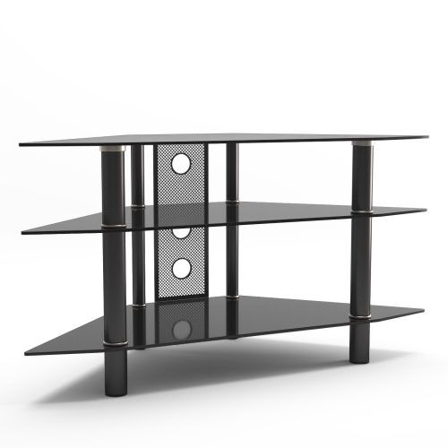 Corner Tv Stands For Tvs Up To 43" Black (Photo 12 of 20)