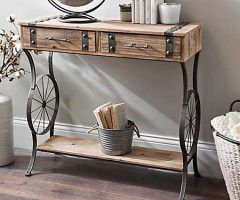 Top 20 of Gray Wood Black Steel Console Tables
