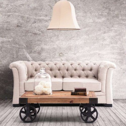 Rustic Coffee Table With Wheels (Photo 12 of 20)