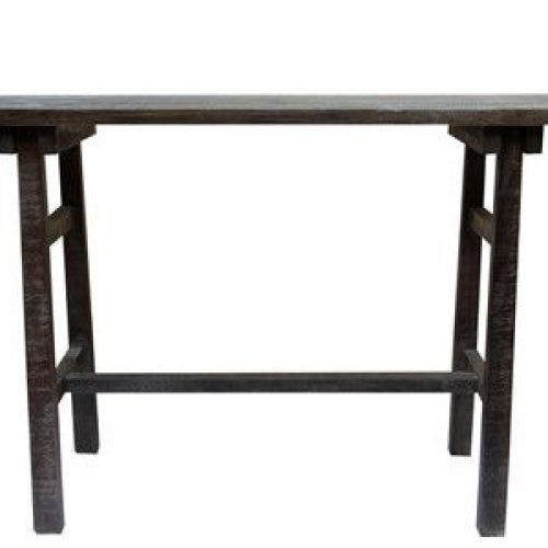 Rustic Oak And Black Console Tables (Photo 16 of 20)