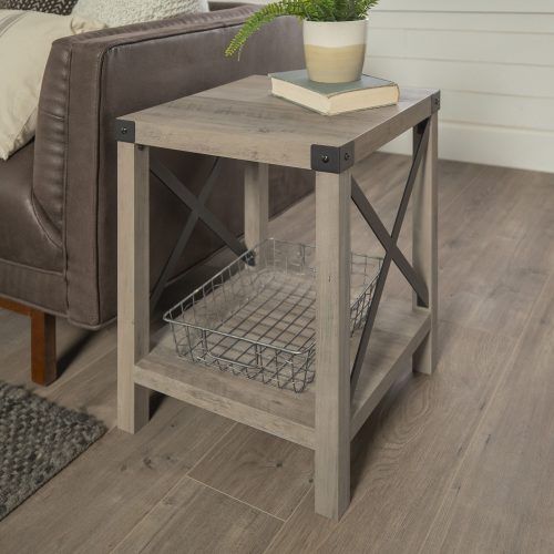 Rustic Gray End Tables (Photo 19 of 20)