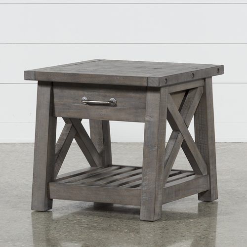 Rustic Gray End Tables (Photo 15 of 20)