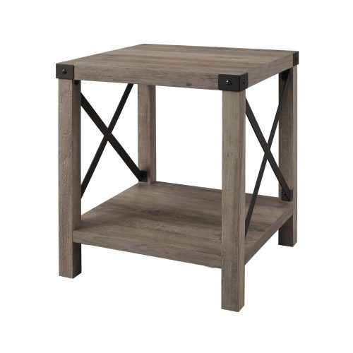 Rustic Gray End Tables (Photo 18 of 20)