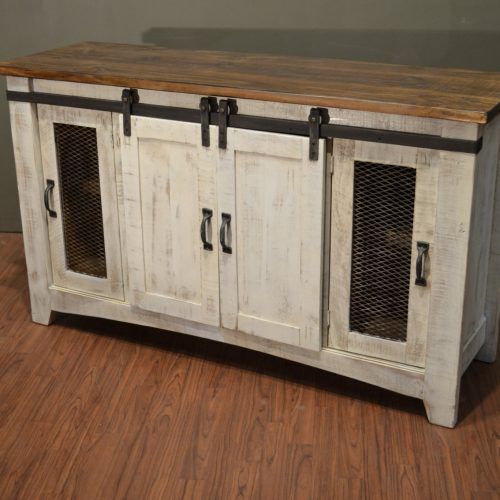 Farmhouse Tv Stands For 75" Flat Screen With Console Table Storage Cabinet (Photo 4 of 20)