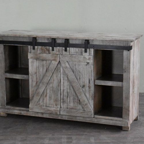 Rustic Corner 50" Solid Wood Tv Stands Gray (Photo 14 of 20)