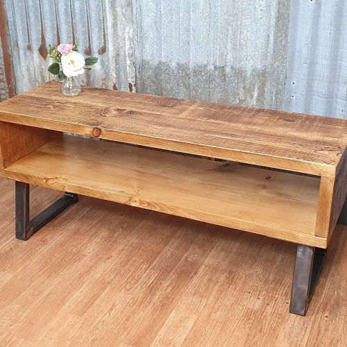 Industrial Tv Stands With Metal Legs Rustic Brown (Photo 3 of 20)