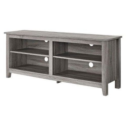 Gray Driftwood Storage Console Tables (Photo 16 of 20)