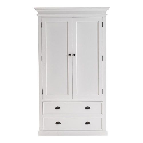 White Double Wardrobes With Drawers (Photo 7 of 20)