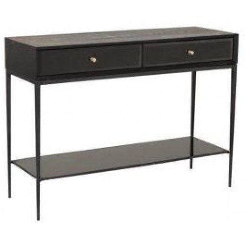 Black Wood Storage Console Tables (Photo 20 of 20)