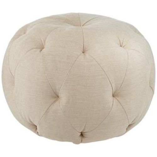 Natural Fabric Square Ottomans (Photo 20 of 20)