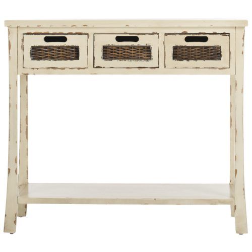 Antique White Distressed Console Tables (Photo 18 of 20)