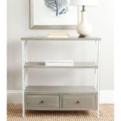 Gray Driftwood Storage Console Tables (Photo 13 of 20)
