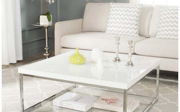 20 Best Collection of Safavieh Malone White Chrome Coffee Tables