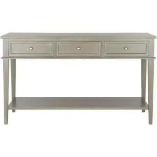 Gray Driftwood Storage Console Tables (Photo 4 of 20)