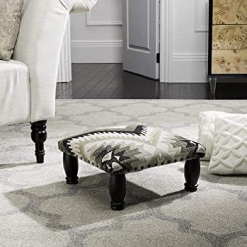 White And Light Gray Cylinder Pouf Ottomans (Photo 8 of 20)
