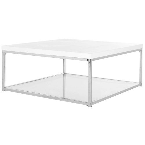 White And Chrome Coffee Tables (Photo 6 of 20)