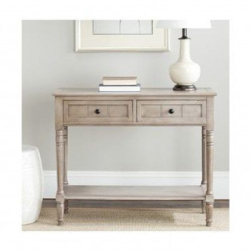 Smoke Gray Wood Console Tables (Photo 4 of 20)