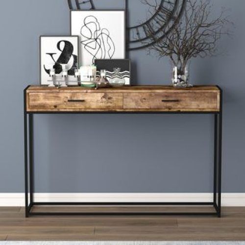 Aged Black Console Tables (Photo 4 of 20)