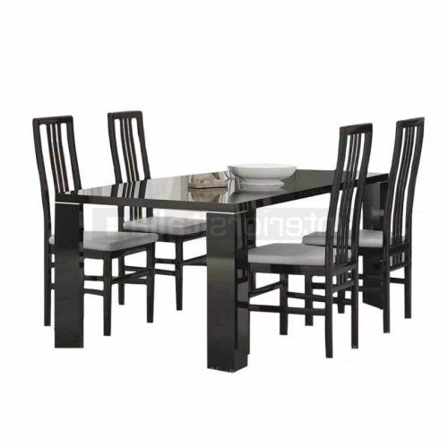 Black Gloss Dining Tables And Chairs (Photo 7 of 20)