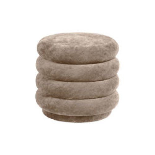 Beige Ombre Cylinder Pouf Ottomans (Photo 3 of 20)