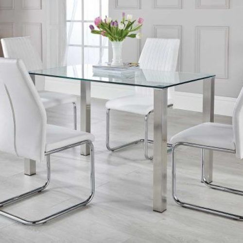 Glass And Stainless Steel Dining Tables (Photo 7 of 20)