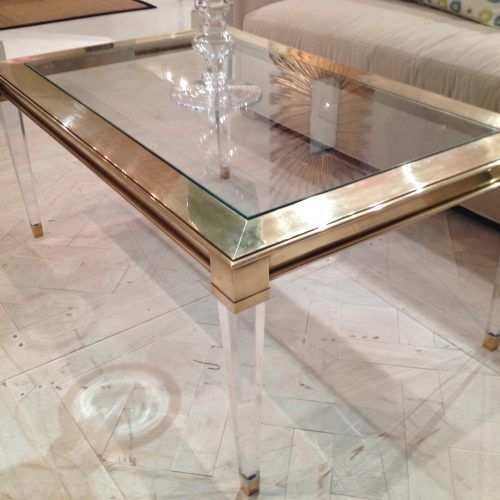 Acrylic Glass And Brass Coffee Tables (Photo 6 of 20)