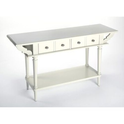 White Geometric Console Tables (Photo 3 of 20)