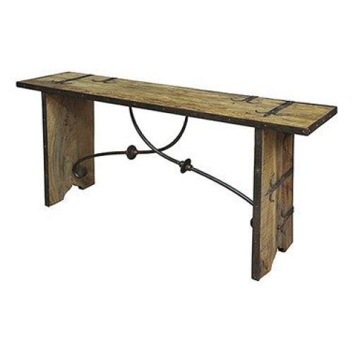 Oval Aged Black Iron Console Tables (Photo 1 of 20)