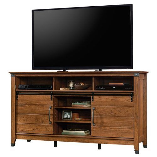 Carson Tv Stands In Black And Cherry (Photo 11 of 20)