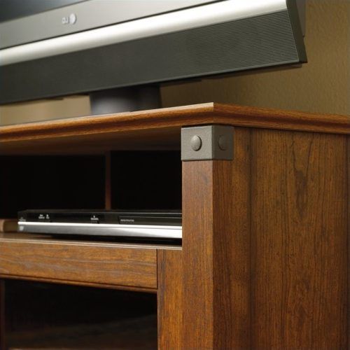 Carson Tv Stands In Black And Cherry (Photo 15 of 20)