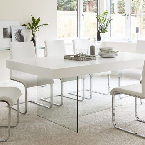 Glass Dining Tables White Chairs (Photo 2 of 20)