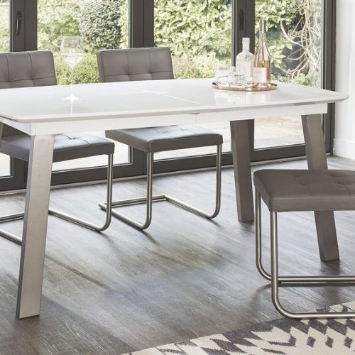 Brushed Metal Dining Tables (Photo 7 of 20)