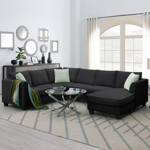 7-Seater Sectional Couch With Ottoman And 3 Pillows (Photo 3 of 20)