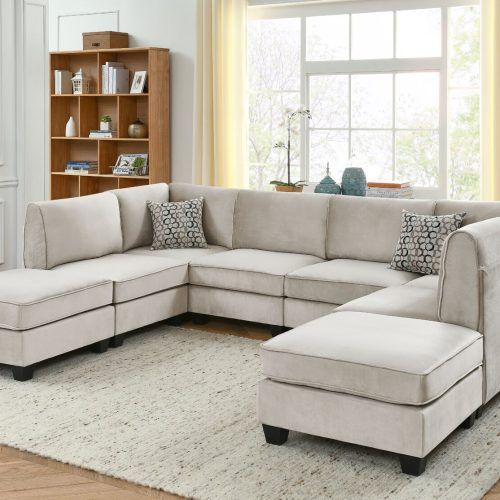 Sectional Sofas With Ottomans And Tufted Back Cushion (Photo 7 of 20)