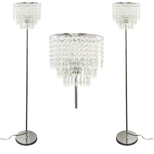 Chrome Crystal Tower Floor Lamps (Photo 13 of 20)