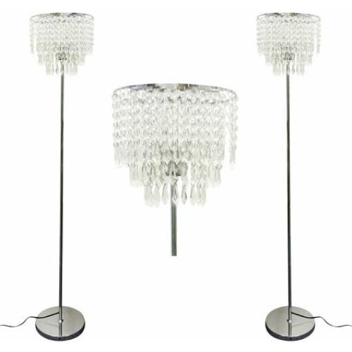 Chrome Crystal Tower Floor Lamps (Photo 11 of 20)